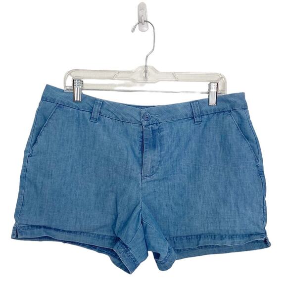 Magellan Outdoors Chambray Happy Camper Shorts Sz 14 - Picture 1 of 8